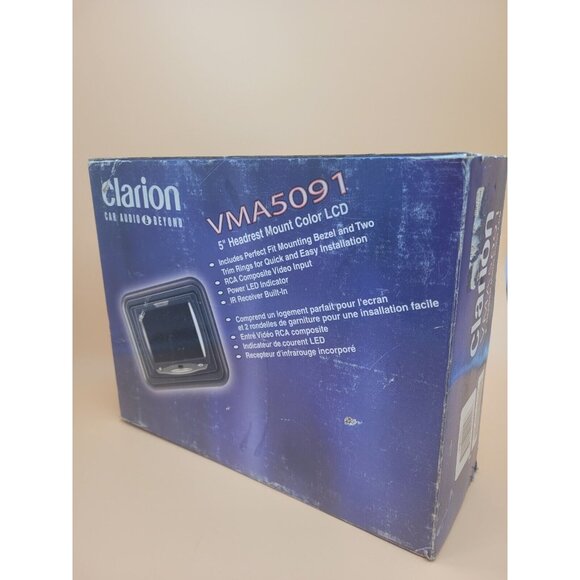 Clarion Pro Audio VMA5091 CeNET 5"  Headrest Mount Color LCD TV Monitor with box - Picture 3 of 9